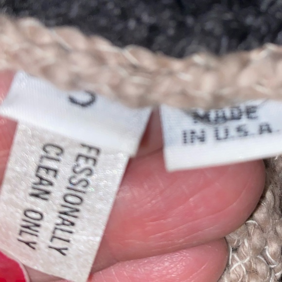 VTG Ani Barrie Color Block Button Cardigan Ramie Grandma Artsy Size S - Picture 12 of 13